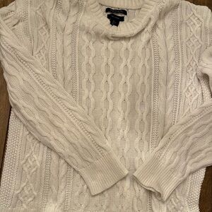 Tahari Women's Cable Knit Sweater - Cream